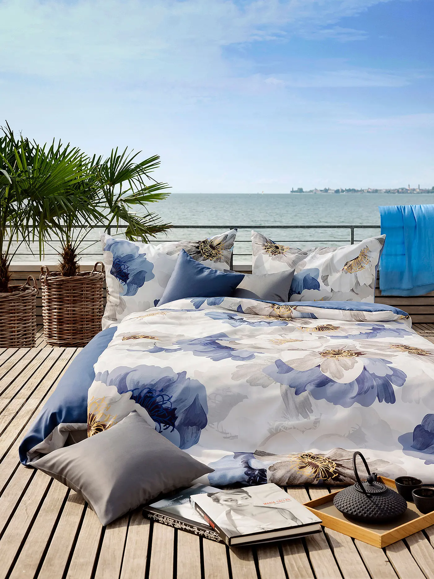 HEFEL | Tencel Bettwäsche Antibes 70x90cm / 140x200cm Blau | 